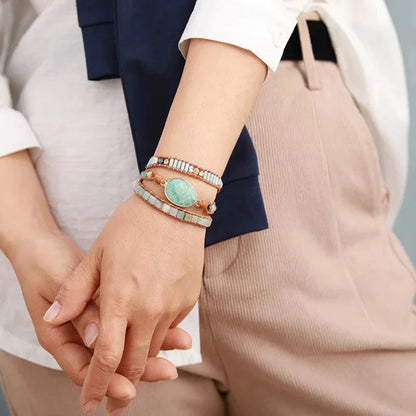 Amazonite Wrap Bracelet