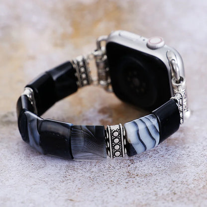 Noir Agate Apple Watch Strap