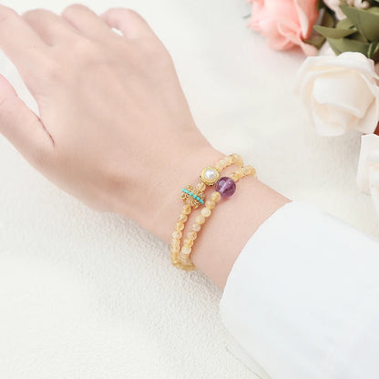 Double Layer Citrine Bracelet