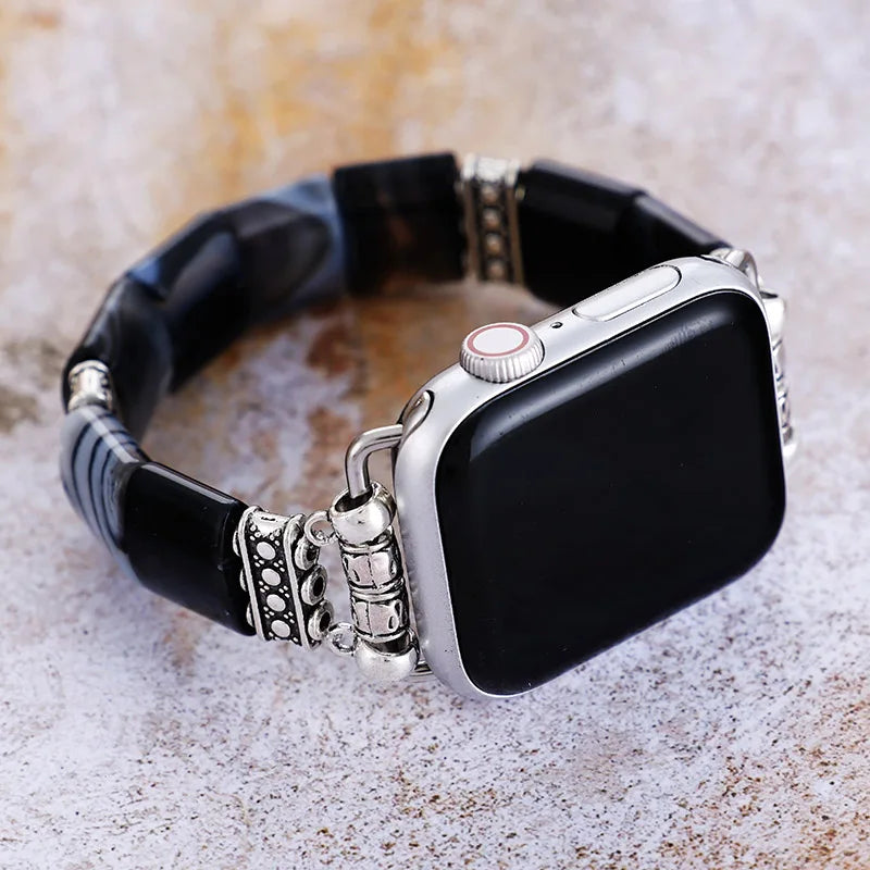 Noir Agate Apple Watch Strap
