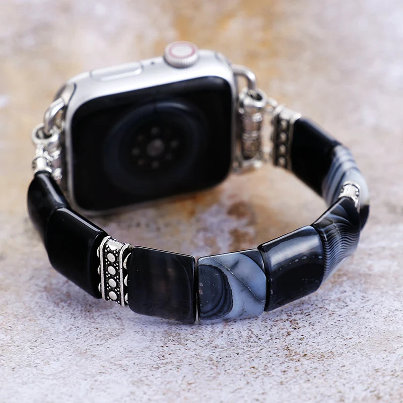 Noir Agate Apple Watch Strap