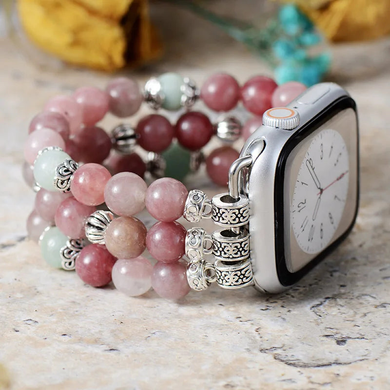 Pink Aventurine Apple Watch Strap