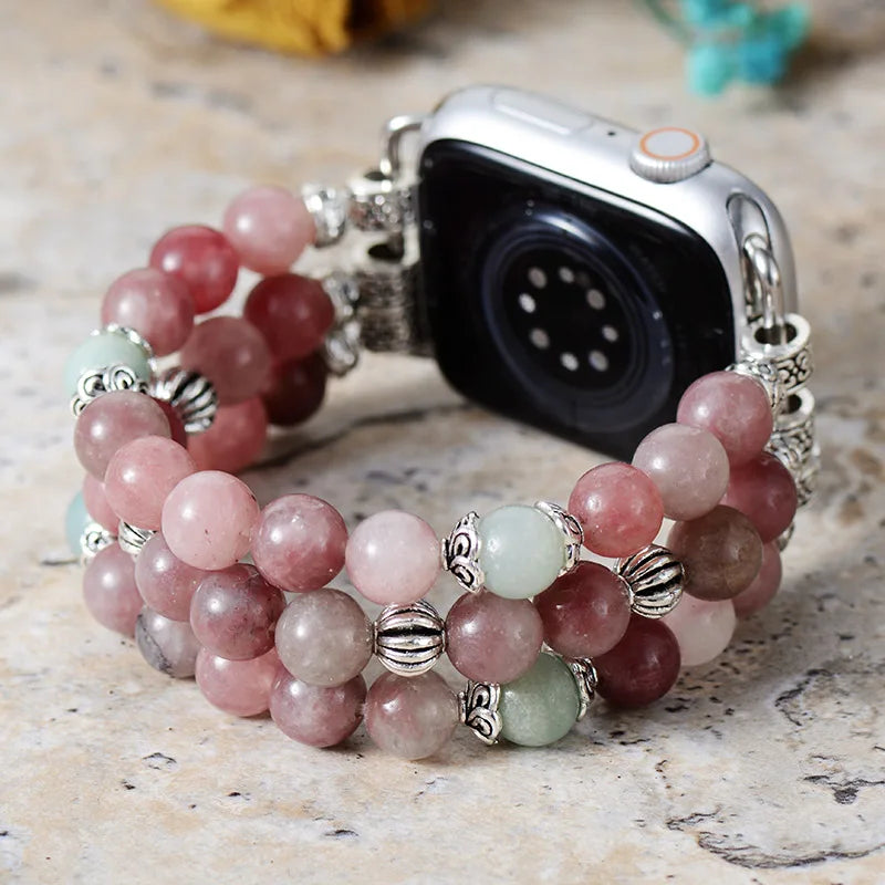 Pink Aventurine Apple Watch Strap