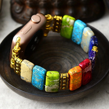 7 Chakra Jaspers Apple Watch Strap