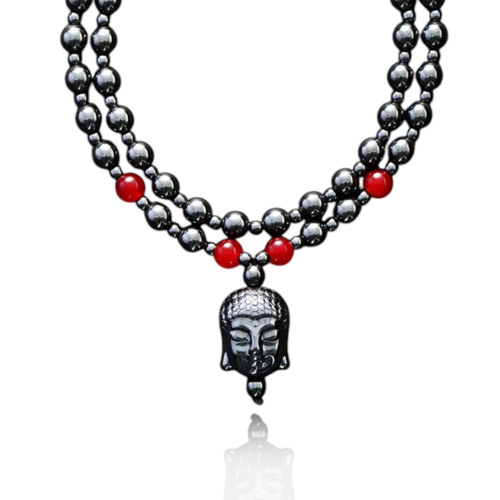 Hematite Buddha Necklace