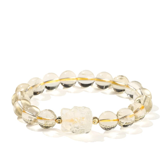 Lemon Quartz Charm Bracelet