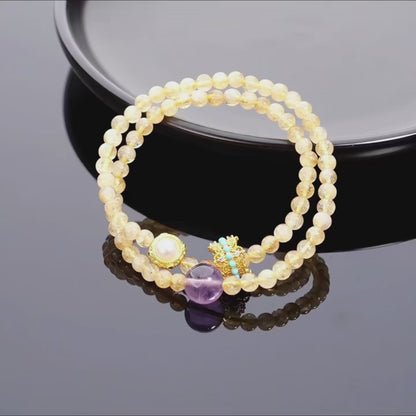 Double Layer Citrine Bracelet